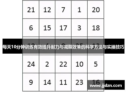 每天10分钟训练有效提升耐力与减脂效果的科学方法与实操技巧